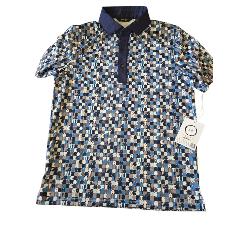 Radmor Golf Polo Men's Size XS New With Tag Multi Color Fun Pattern (C-42)